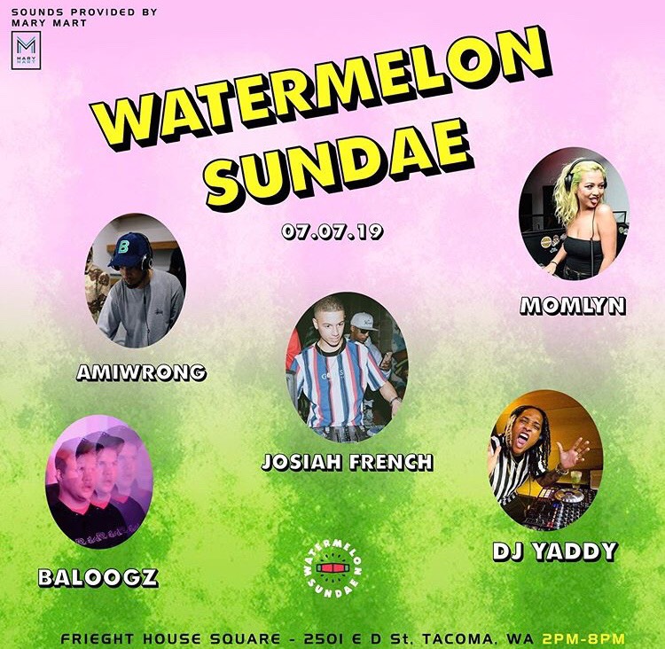 Watermelon Sundae DJ line up graphic